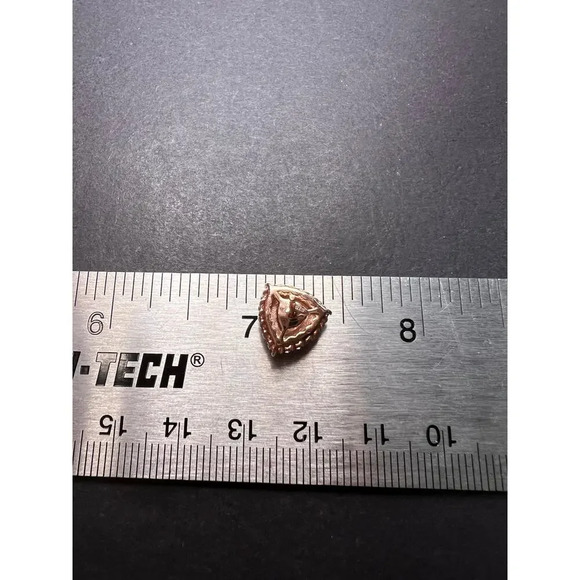 Morganite and zircon trillion halo rose gold over sterling stud earrings - Picture 4 of 10